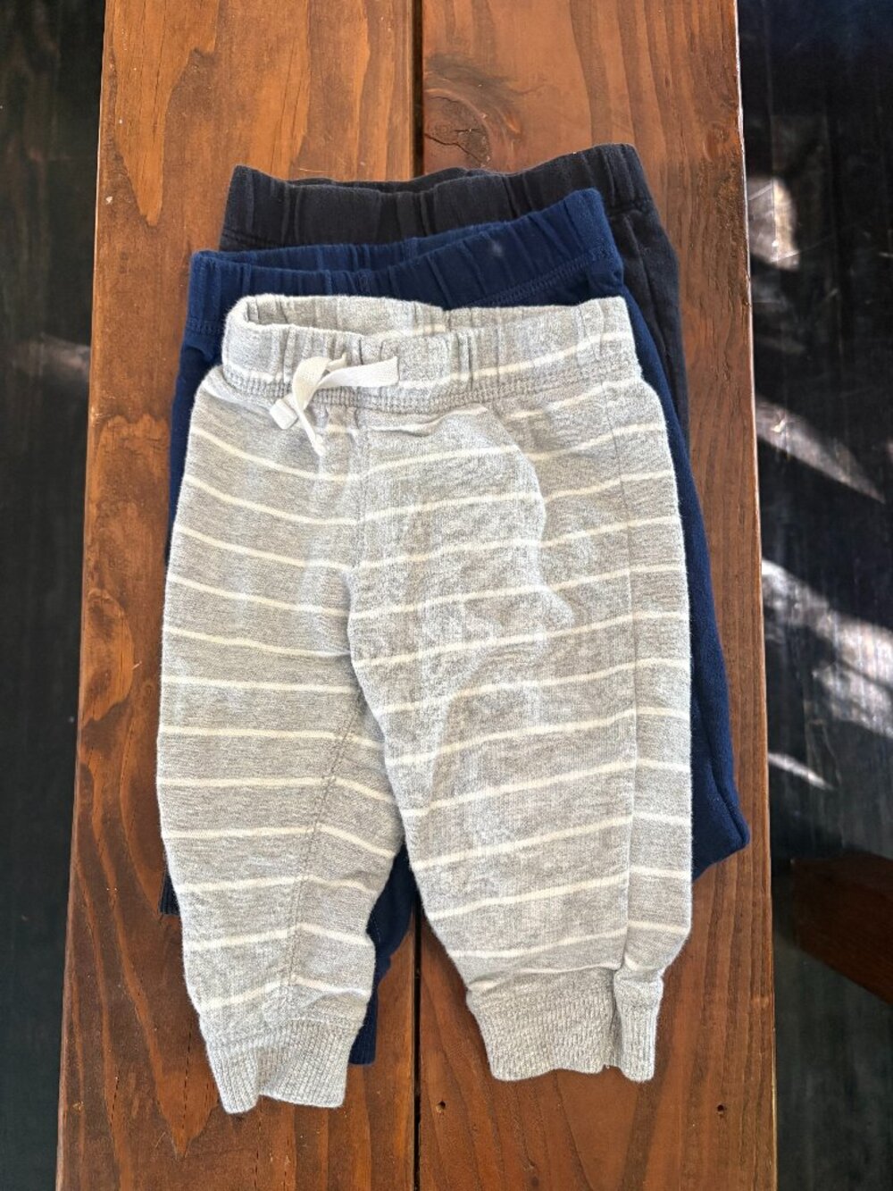 Carter’s Baby Boy Jogger Pants 3-Piece Bundle Gray Navy Charcoal 6 months